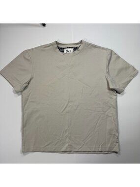 D&F Ricky Singh T-Shirt Men's M Gray Cotton Relaxed Fit Workwear Summer Stretch